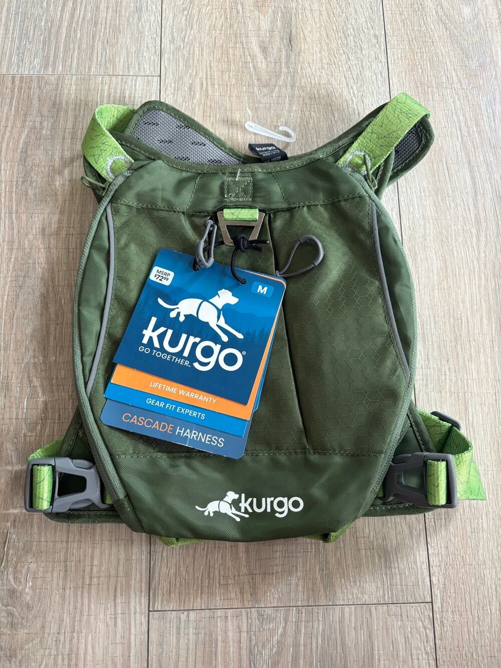 NWT Kurgo Cascade Harness Medium Green Dog